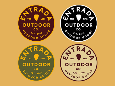 Entrada Patch 2 adventure badge icon logo national park outdoors patch retro sticker vintage wilderness