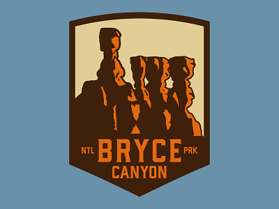 Bryce Canyon adventure badge bryce canyon design illustration logo national park nps outdoors patch retro southern utah sticker utah vintage wilderness