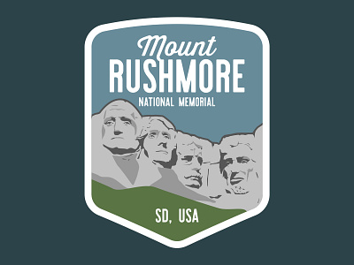 Rushmore adventure badge design icon illustration logo mount rushmore mountains national monument national park nps outdoors patch political retro south dakota sticker vintage wilderness