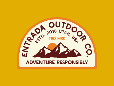 Entrada Mountains adventure badge design illustration logo mountains national park outdoor badge outdoor patch outdoors patch retro sticker utah vintage wilderness