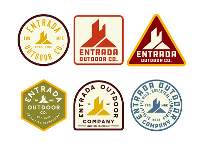 Entrada Mark Ideas adventure badge design icon logo logo concepts national park nps outdoor badge outdoor logo outdoors patch retro sticker utah vintage wilderness