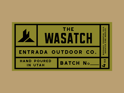 Wasatch Label adventure badge desert design icon illustration label labels logo mountains outdoors patch retro sticker utah vintage wilderness