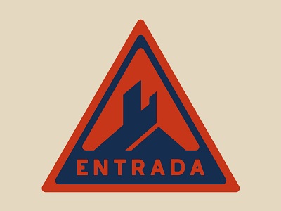 Entrada Tri adventure badge design icon logo national park nps outdoor badge outdoor patch outdoors patch retro typography vintage wilderness