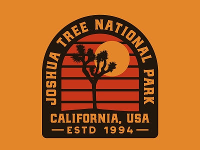 Joshua Tree Retro adventure badge california desert design icon illustration logo national park nps outdoor badge outdoors patch retro sticker vintage wilderness