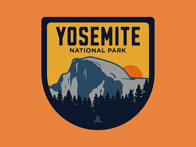 Yosemite Patch adventure badge california design illustration logo mountains national park nps outdoor badge outdoors patch retro sticker vintage wilderness yosemite yosemite national park