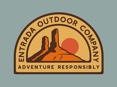 Entrada Monument adventure badge branding desert design icon illustration logo national monument national park nps outdoor badge outdoors patch retro southern utah sticker utah vintage wilderness