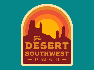 Desert Southwest adventure arizona badge desert design illustration logo national park nps outdoor badge outdoors patch retro southern utah sticker typography utah vintage wilderness