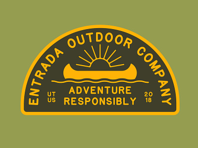 Entrada Camp 2 adventure badge branding design icon illustration logo national monument national park nps outdoor badge outdoors patch retro scout scout patch sticker utah vintage wilderness