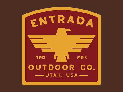 Entrada Thunder Bird adventure badge design icon illustration logo national park nps outdoor badge outdoors patch retro southern utah sticker utah vintage wilderness wilderness badge