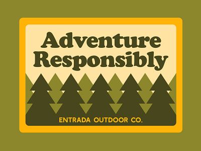 Adventure Responsibly adventure badge branding design icon illustration label logo mountains national monument national park nps outdoor badge outdoors patch retro sticker typography vintage wilderness