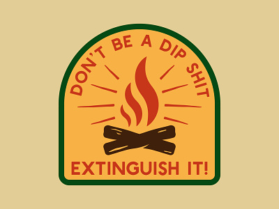 Extinguishit adventure badge branding camp camping icon illustration logo mountains national park nps outdoor badge outdoors patch retro southern utah sticker vector vintage wilderness