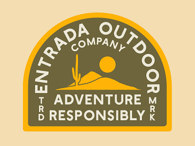 Adventure Responsibly Badge adventure badge branding desert design icon illustration logo national park nps outdoor badge outdoors patch retro southern utah sticker typography utah vintage wilderness