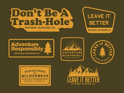 Trash Hole adventure badge branding design icon illustration logo national park outdoor badge outdoors patch retro utah vintage wilderness