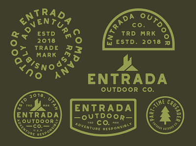 Entrada Type Badges adventure badge branding icon logo outdoor badge outdoors patch retro vintage wilderness