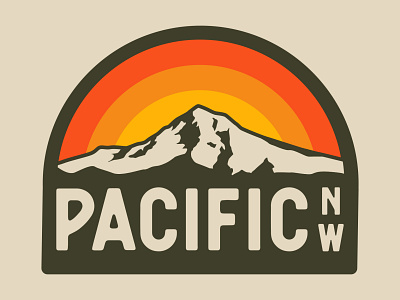 Pacific NW adventure badge design logo mt hood national park oregon outdoors pacific northwest patch retro vintage wilderness