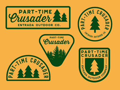 Part-Time Badges adventure badge crusader design logo national park outdoor logo outdoors patch patches retro stewardship vintage wilderness