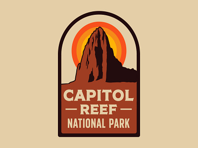 Capitol Reef Badge adventure badge capitol reef illustration logo national park outdoor badge outdoors retro badge utah wilderness