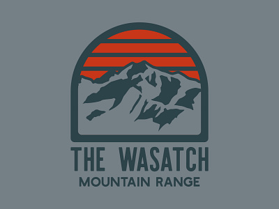 wasatch badge adventure badge logo national park outdoor badge outdoors patch red retro retro badge utah vintage wasatch wasatch mountains wilderness