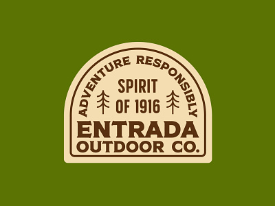 Spirit of 1916 adventure badge logo national park outdoor outdoor badge outdoors patch retro tree vintage wilderness