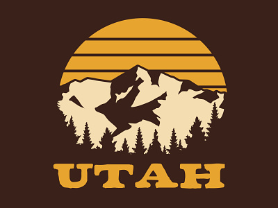 Utah Shirt adventure badge design logo outdoor badge outdoor logo outdoors patch retro utah vintage wilderness