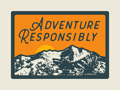 ADVRSP Utah adventure badge logo outdoor badge outdoors patch retro retro badge utah vintage wasatch wilderness