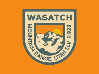 Wasatch crest adventure badge illustration logo mountains outdoor badge outdoors patch retro retro badge vintage wasatch wilderness