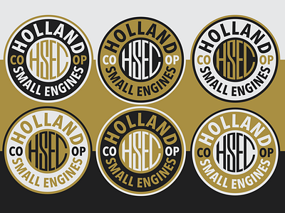 Holland Small Engines badge black engines gold holland logo moped puch small type