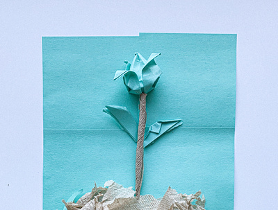 Isaiah 43:18-19 art bible collage flower isaiah napkin note origami sticky tulip