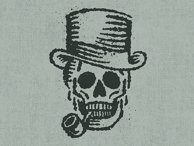 Inky Skull hat pipe skull top vintage