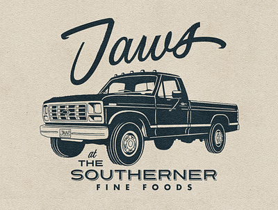 Jaws badge ford lettering logo pickup script truck