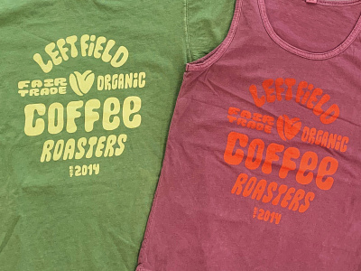 Left Field Coffee tees coffee field left lettering michigan organic roaster tank tshirt