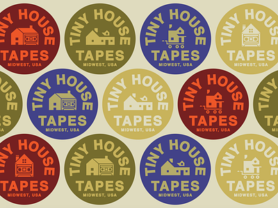 Tiny House Tapes badge brand home house label logo midwest music tapes tiny