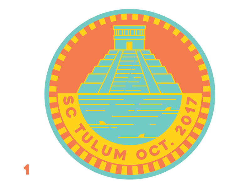 Tulum Design color design fun illustrator mexico ocean sharks temple tulum