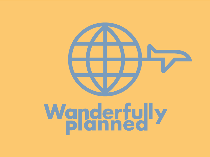 Wanderfully Planned earth futura globe jet plane thick lines wander