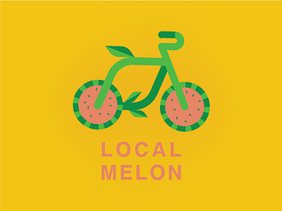 Local Melon bicycle bike farmer fruit leaf local market melon petal summer water yellow