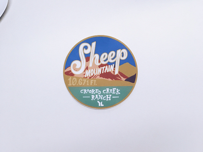 Sheep Mountain Sticker colorado hand hike lettering life mountain mule nalgene sheep sticker young