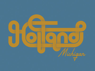 Holland custom type grain holland lettering michigan script texture type typography