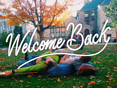 Welcome back back college fall hand letter michigan school script welcome