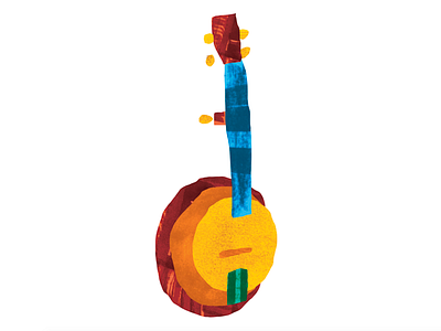 Banjo abstract banjo collage cut guitar music paper texture