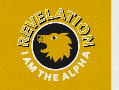Revelation exploration badge bible geo lion logo revelation texture type