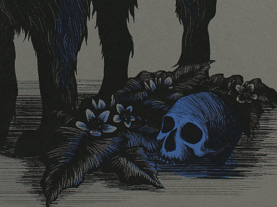 Mandragora Officinarum dog flowers hound illustration magic mandragora mandrake ritual skull witchcraft