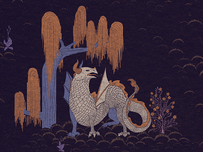 The Dragon brand design dragon fantasy illustration pattern