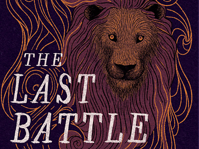The Last Battle book cover book illustration hand lettering illustration narnia