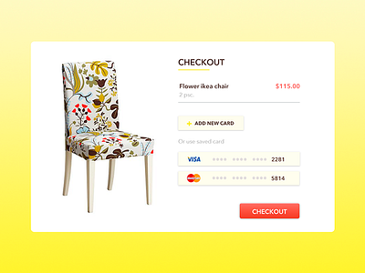 Credit Card Checkout design graphic ui