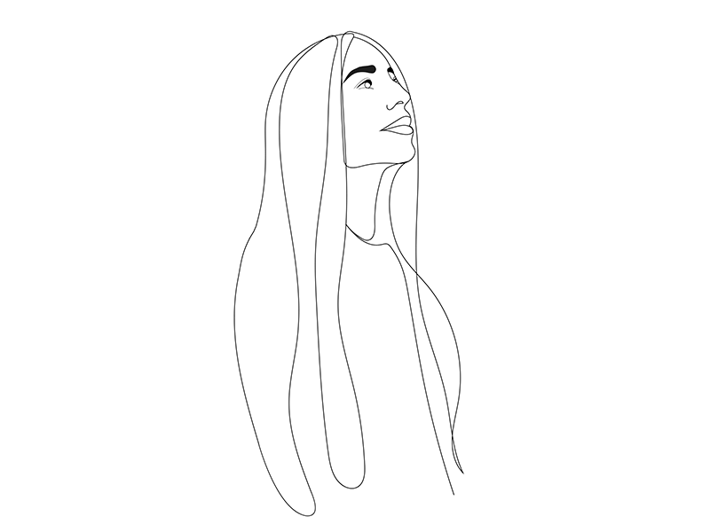 Line sketch sketch linework line girl graphic design illustration