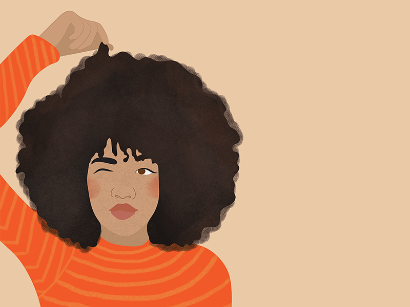 Curly hair girl art style girl curly hair graphic design sketch illustration