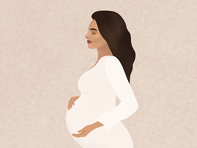 pregnant Kate art baby design graphic design illustration mom portrait pregnancy sketch woman