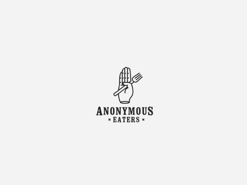 Anonymous Eaters branding design hand identity logo logotype naming