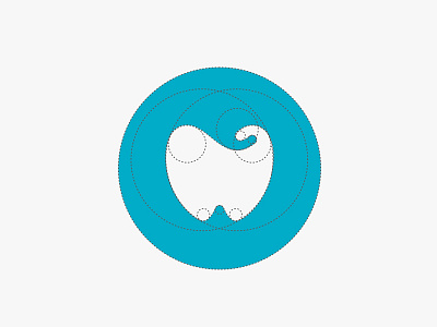 DentCo. blue branding circle design icon identity logo logotype tooth