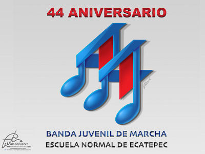 BJM 44 anniversary isotype logo